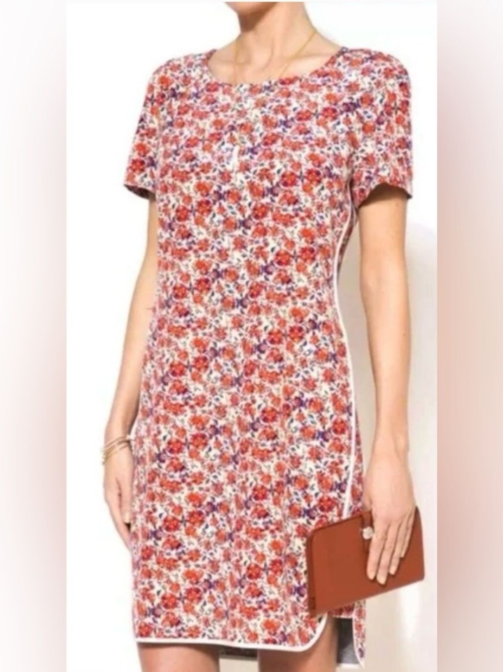 Rebecca Taylor Red Floral Mini Dress, US10